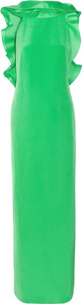 Gucci Ruffled Silkcrepe Gown - Lyst
