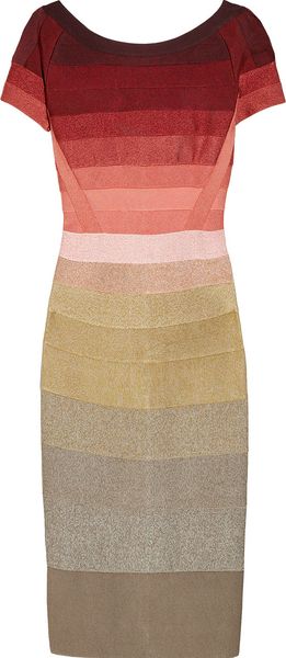 Hervé Léger Ombré Bandage Dress - Lyst