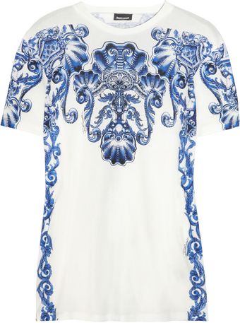 Just Cavalli Printed Cotton T-shirt - Lyst