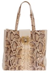 Lanvin Snake Print Tote