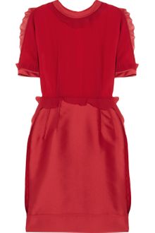 Lanvin Duchesse Crepe and Silk Satin Dress - Lyst