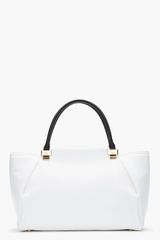 Lanvin Large White Black Trilogy Tote