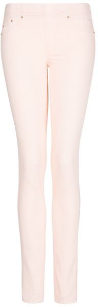 Mango Elastic Waist Denim Jeggings - Lyst