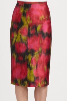 Michael Kors Zinnia Wool Silk Shantung Floralprint Skirt - Lyst