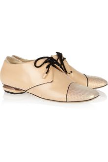 Nicholas Kirkwood Leather and Watersnake Brogues - Lyst