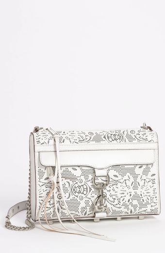 Rebecca Minkoff Lasercut Mac Leather Crossbody Clutch - Lyst
