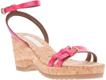 Stella McCartney Strappy Wedge Sandals - Lyst