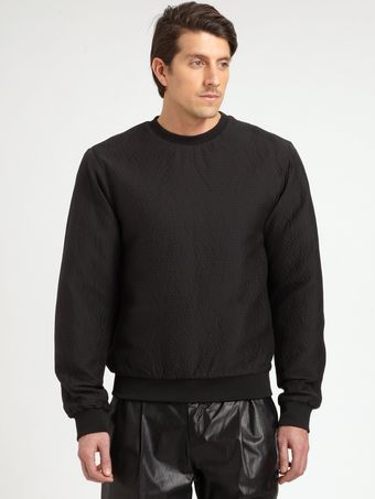 T By Alexander Wang Textured Sweatshirt - Lyst