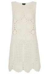 Topshop Cream Floral Crochet Cover Up
