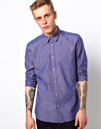 Wesc Shirt Tyrone Slim Fit Long Sleeve Oxford - Lyst