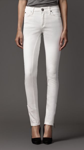 Burberry Culham White Skinny Fit Jeans - Lyst