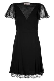 Emilio Pucci Silkblend Dress with Lace Trim - Lyst