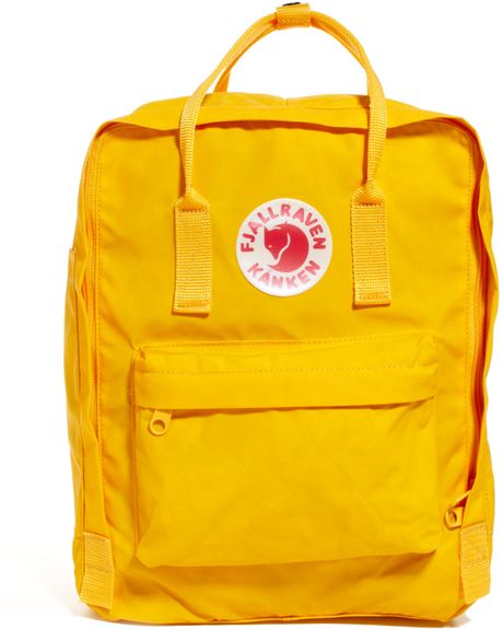kanken backpack warm yellow