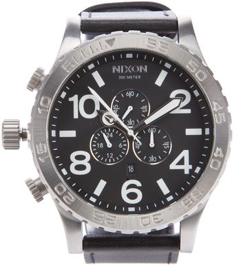 Nixon Chrono Leather Watch - Lyst