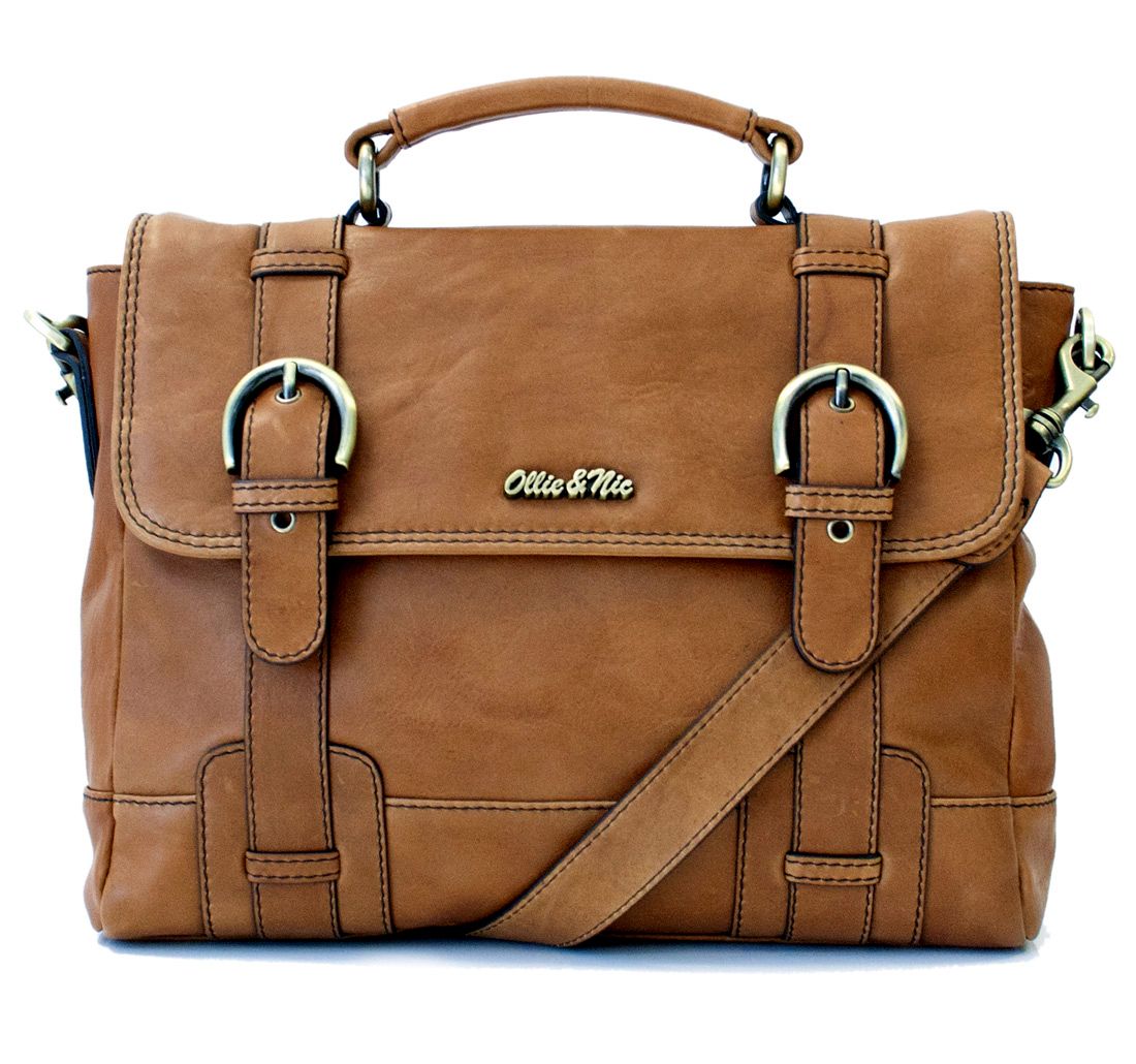 Ollie & Nic Mini Donna Buckle Satchel Bag in Brown (tan) Lyst