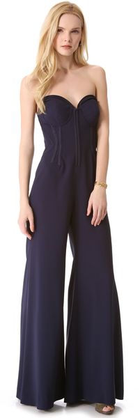 Zac Posen Strapless Jumpsuit - Lyst
