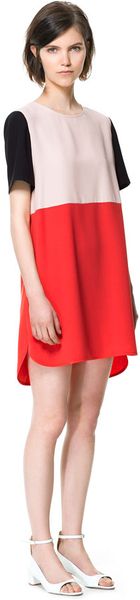 Zara Combination Dress - Lyst