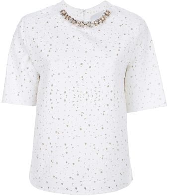 3.1 Phillip Lim Crystal Embellished Top - Lyst