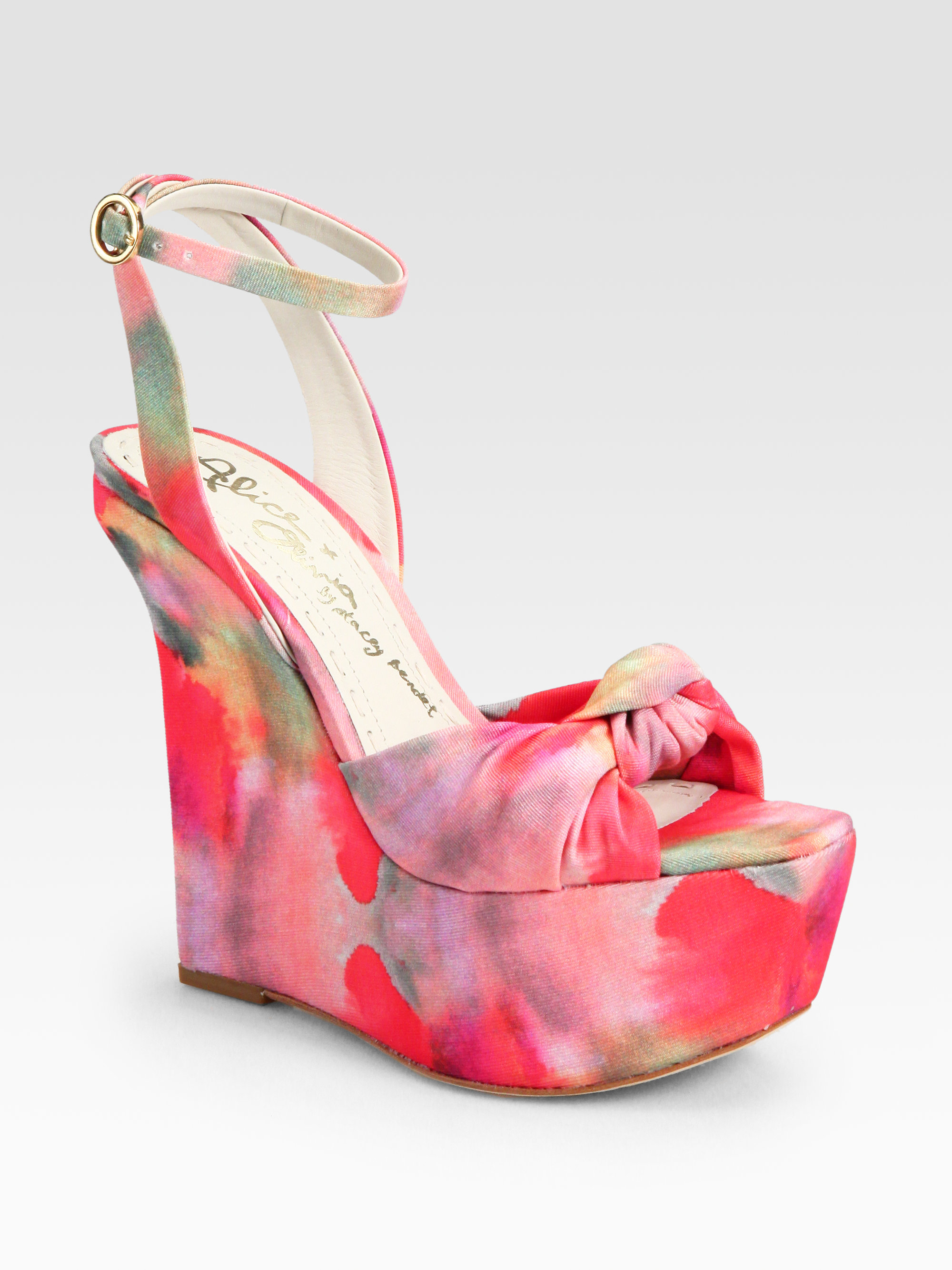 multicolor wedge sandals