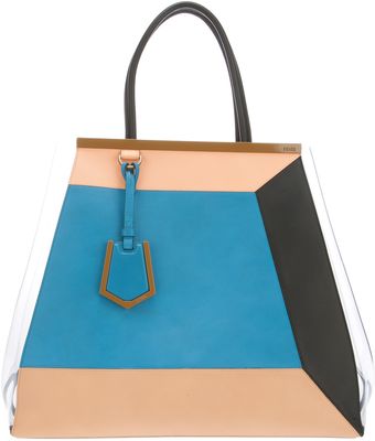 Fendi 2jour Colour Block Tote - Lyst