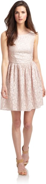 French Connection Fast Twinkle Lace Dress in Pink (intimate pink) | Lyst