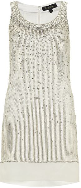 Jenny Packham Sequin Stripe Dress - Lyst