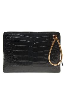Lanvin Stamped Croc Zipper Pochette - Lyst