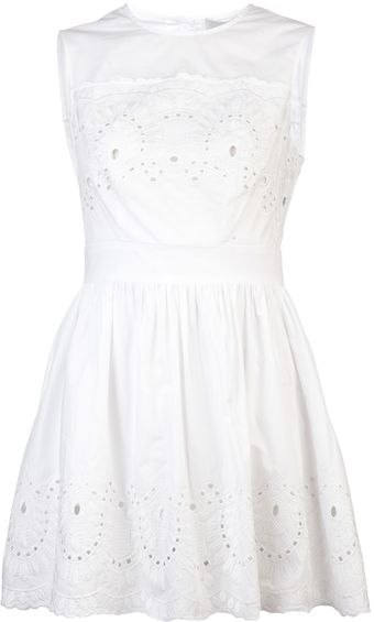 Lover Broderie Skating Dress - Lyst