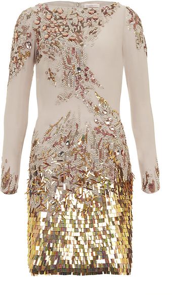 Matthew Williamson Embellished Long Sleeve Dress - Lyst