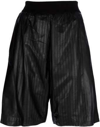 Neil Barrett Leather Shorts - Lyst