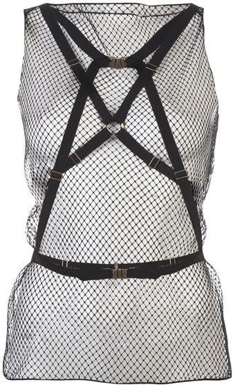 Nina Ricci Fishnet Harness Tank - Lyst