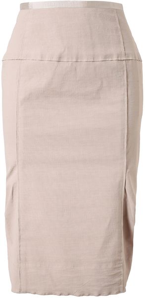 Nina Ricci Stretch cotton Pencil Skirt - Lyst
