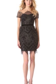 Notte By Marchesa Illusion Neckline Cocktail Dress - Lyst