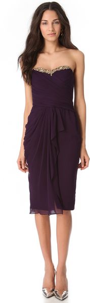 Notte By Marchesa Cascade Strapless Dress - Lyst
