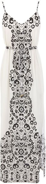 Oasis Woodblock Maxi Dress - Lyst