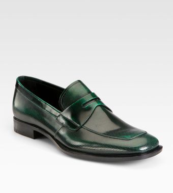 Prada Spazzolato Penny Loafers - Lyst