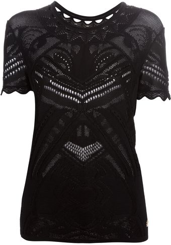 Roberto Cavalli Crochet Knit Top - Lyst