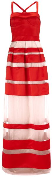 Temperley London Red Satin Freya Ribbon Dress - Lyst