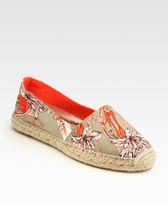 Tory Burch Cade Floral Print Canvas Espadrilles - Lyst