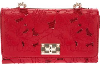 Valentino Floral Studded Shoulder Bag - Lyst