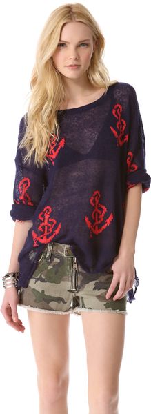 Wildfox Shipwrecked Lennon Sweater - Lyst