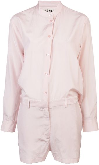 Acne Long Sleeve Romper - Lyst