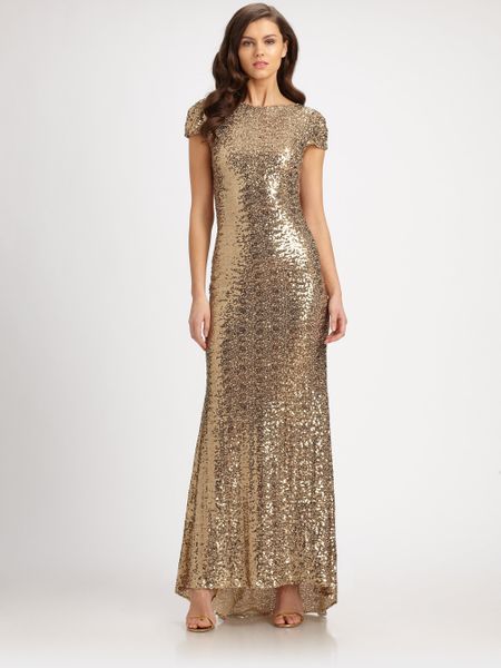 badgley mischka sequin gown