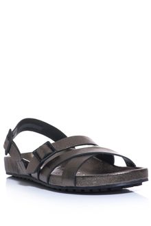Burberry Prorsum Metallic Leather Sandals - Lyst