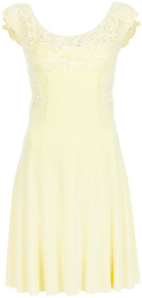 Ermanno Scervino Pleated Embroidered Lace Dress - Lyst