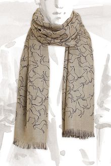 Hermes Tampon Equestre Scarf - Lyst