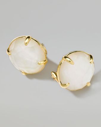 Ippolita 18k Gold Rock Candy Gelato Motherofpearl Stud Earrings - Lyst