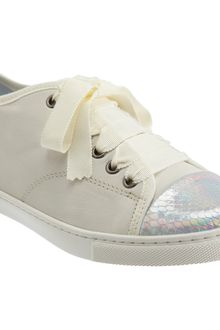 Lanvin Python Cap Toe Low Top - Lyst