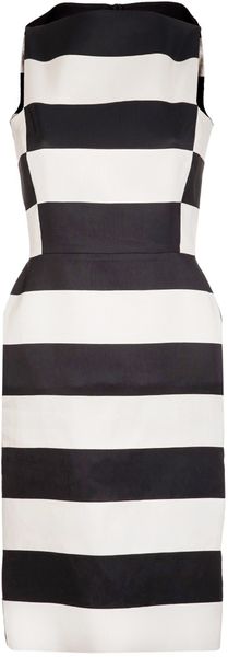 Lanvin Striped Sleeveless Dress - Lyst