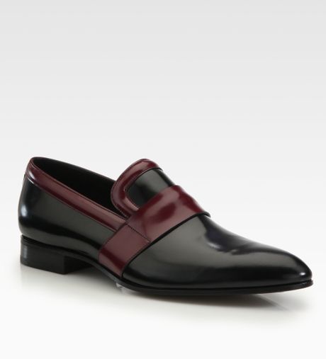 coloured loafers prada runway bi colored loafers in black for black coloured loafers prada runway bi colored loafers in black for black
